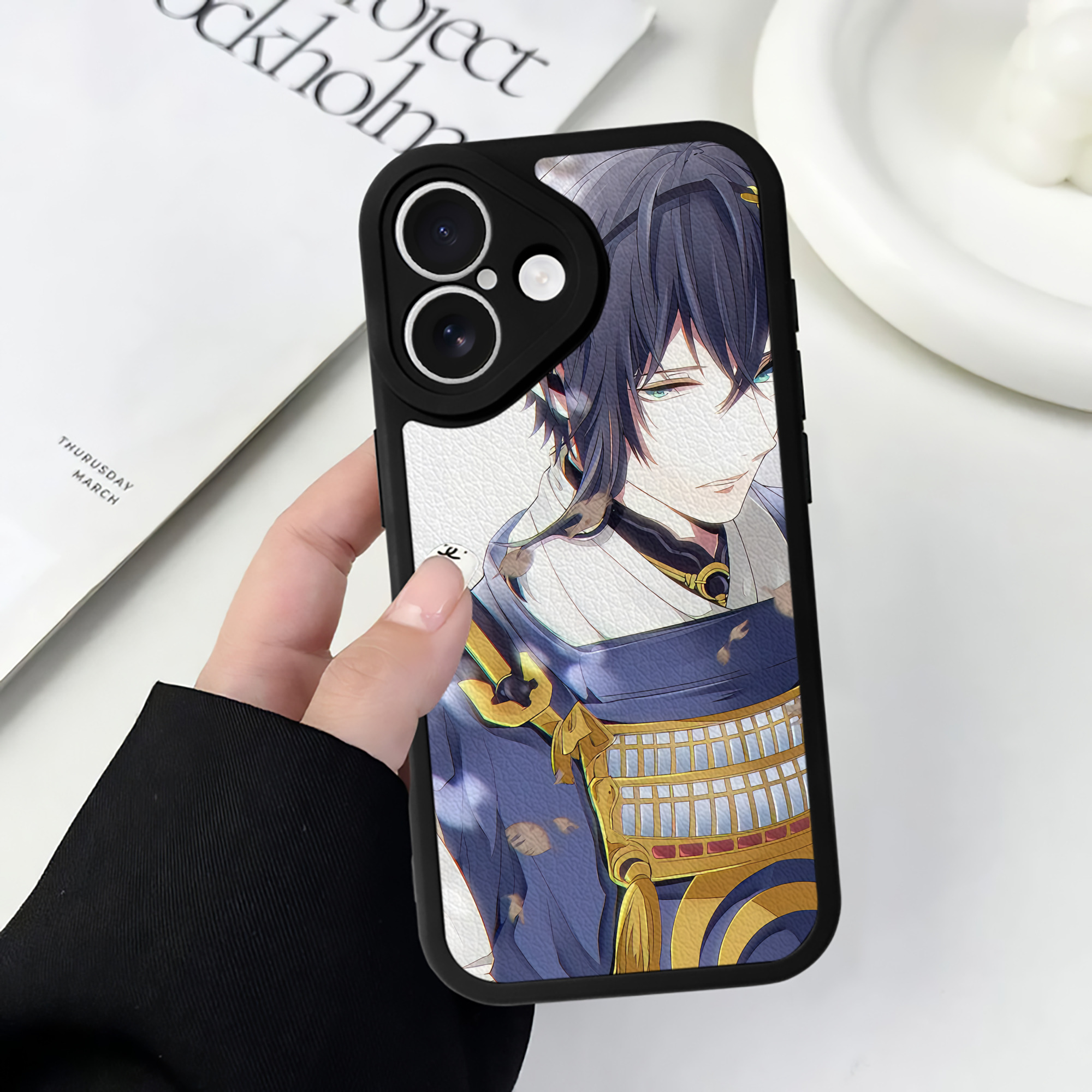 （画像用） 刀剣乱舞 Touken Ranbu 【iPhone 16シリーズ対応】シリコンスマホケース（レザー調） 材質：シリコン